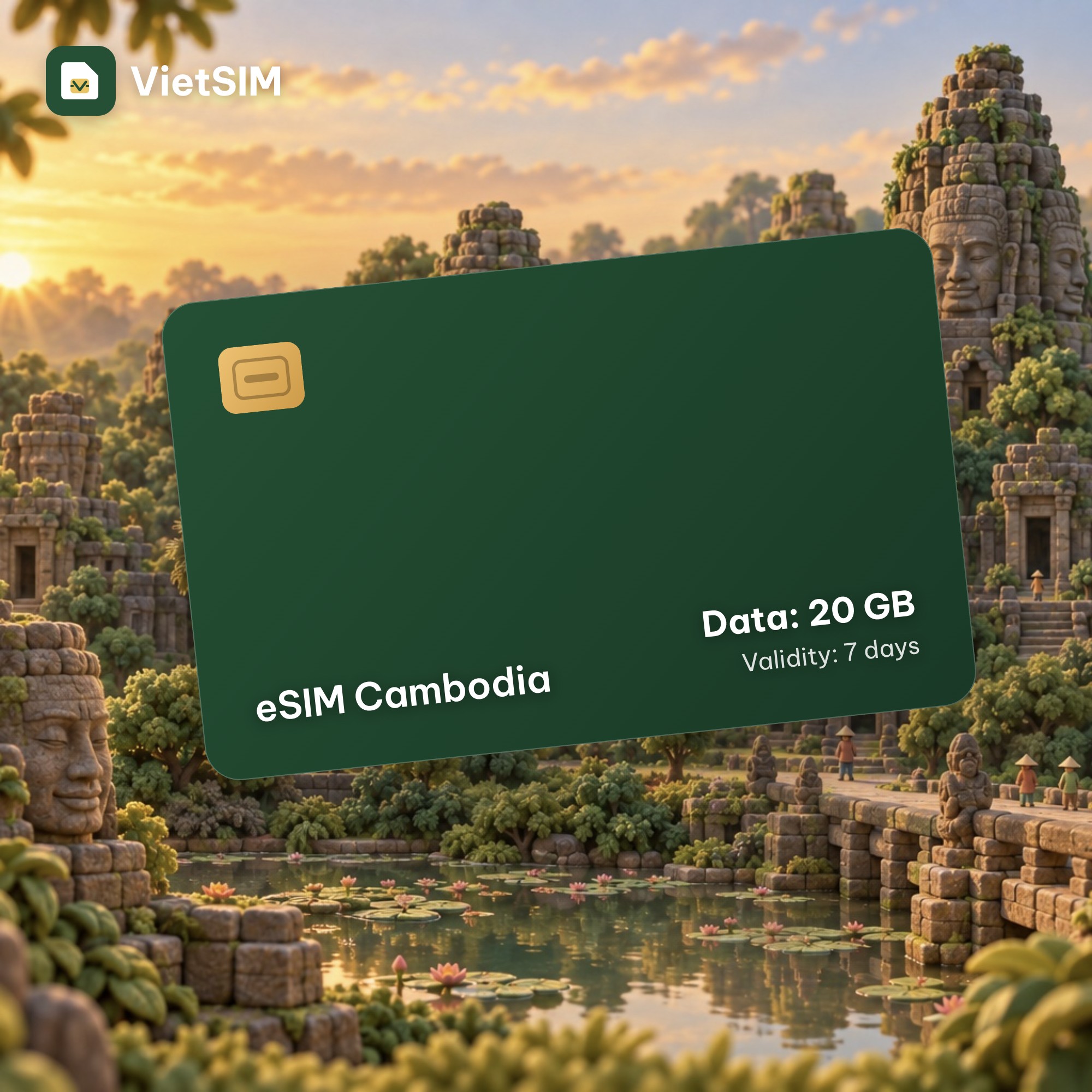 Cambodia eSIM 20GB 7 days