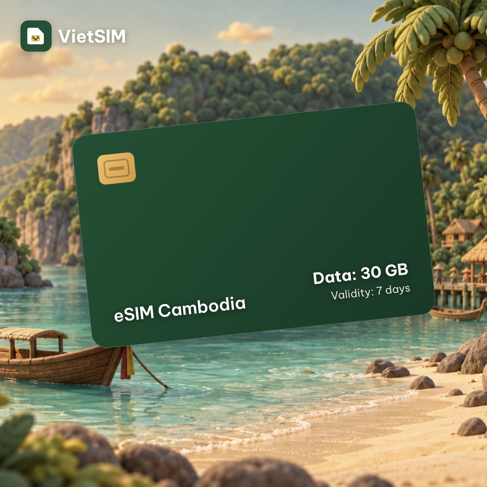 Cambodia eSIM 30GB 7 days