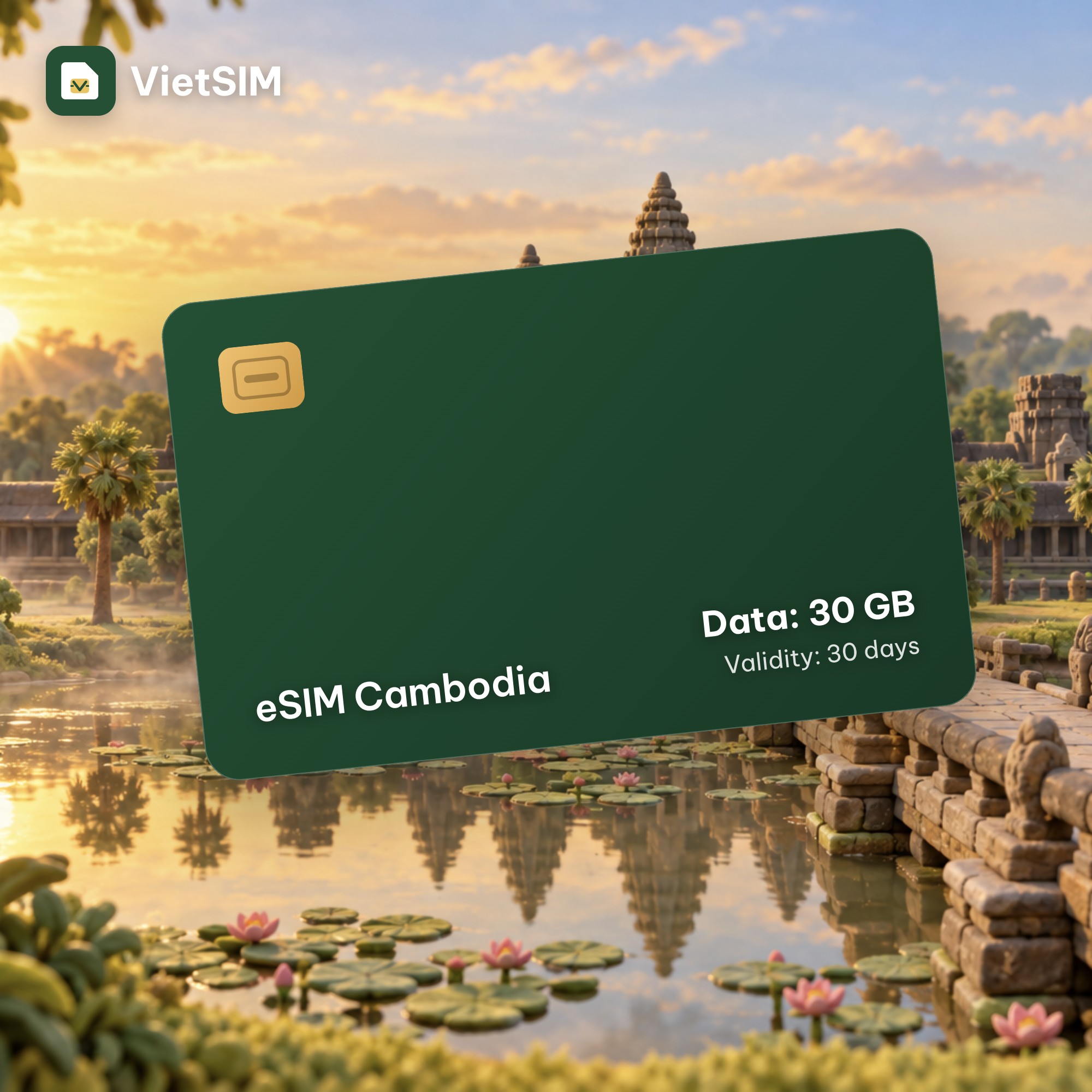 Cambodia eSIM 30GB 30 days