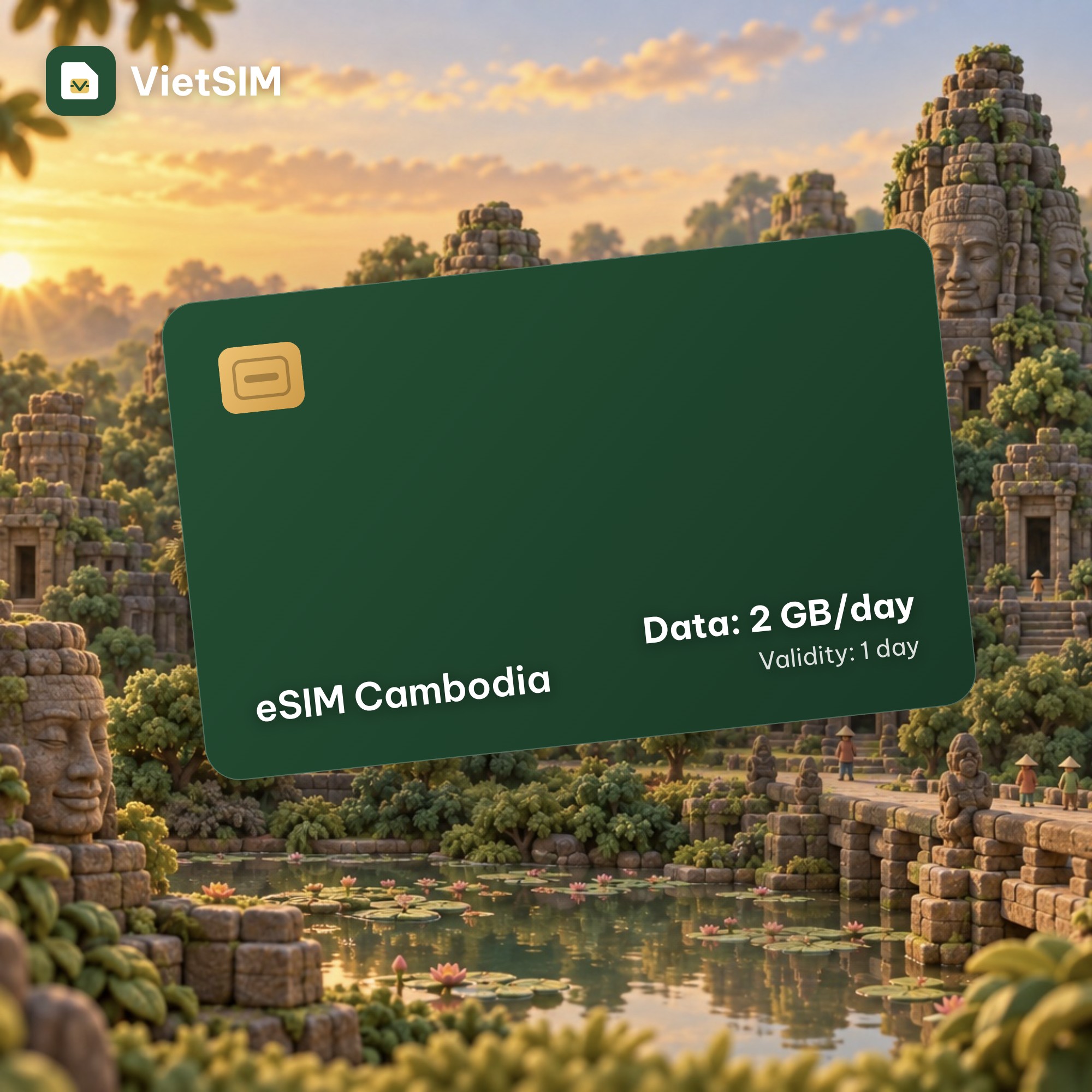 Cambodia eSIM Daily 2GB 1 day