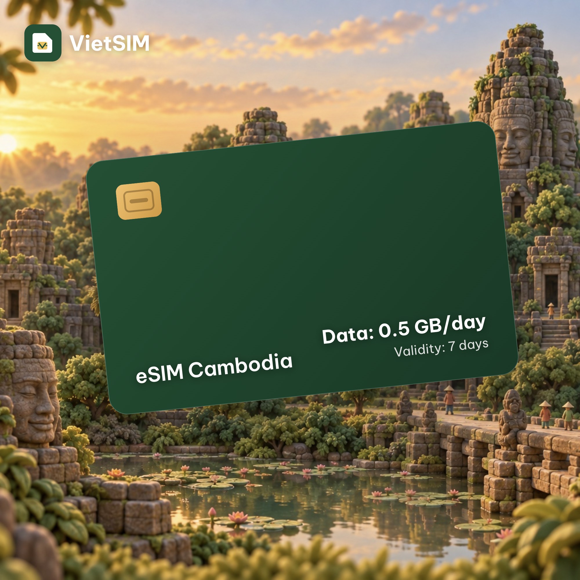 Cambodia eSIM Daily 500MB 7 days