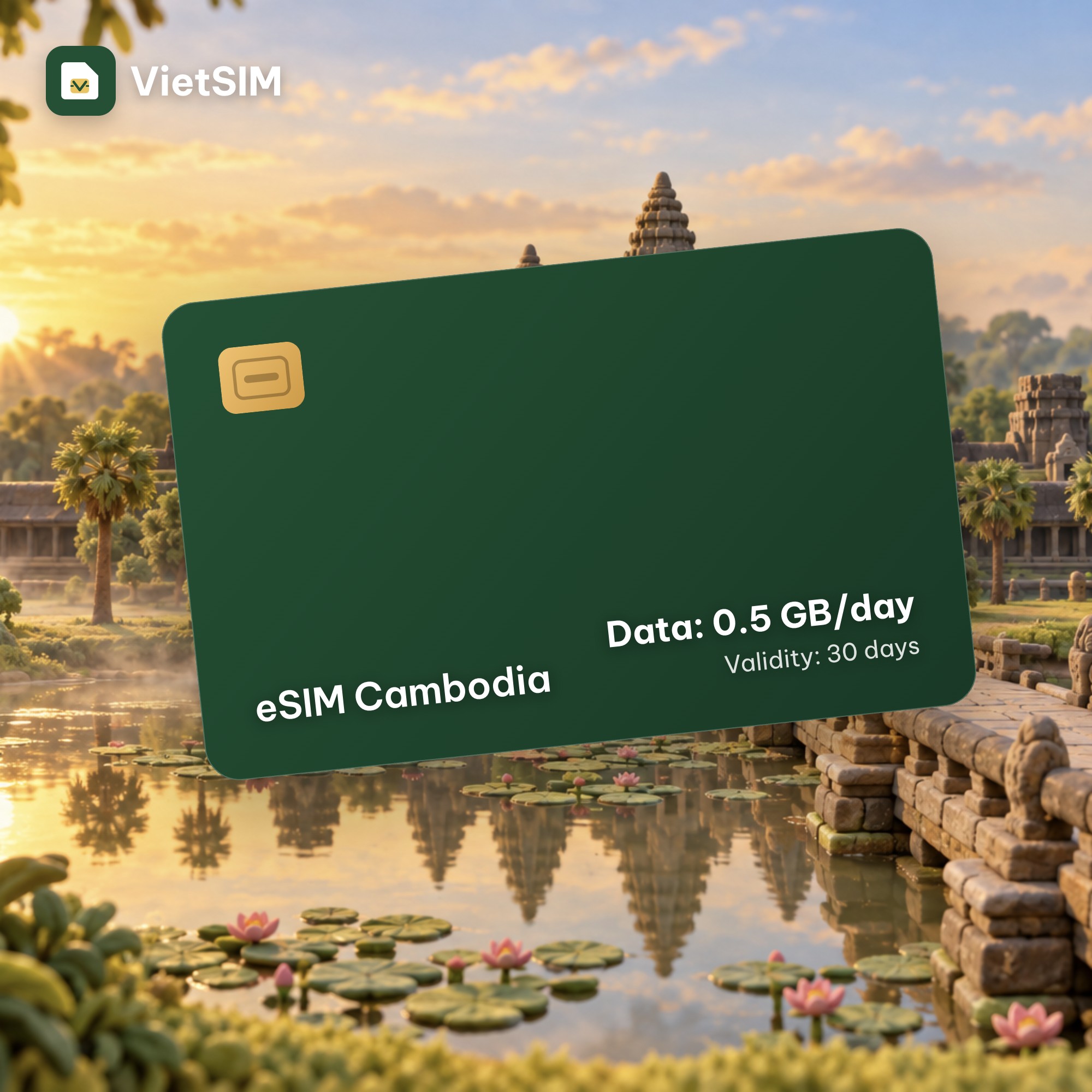 Cambodia eSIM Daily 500MB 30 days