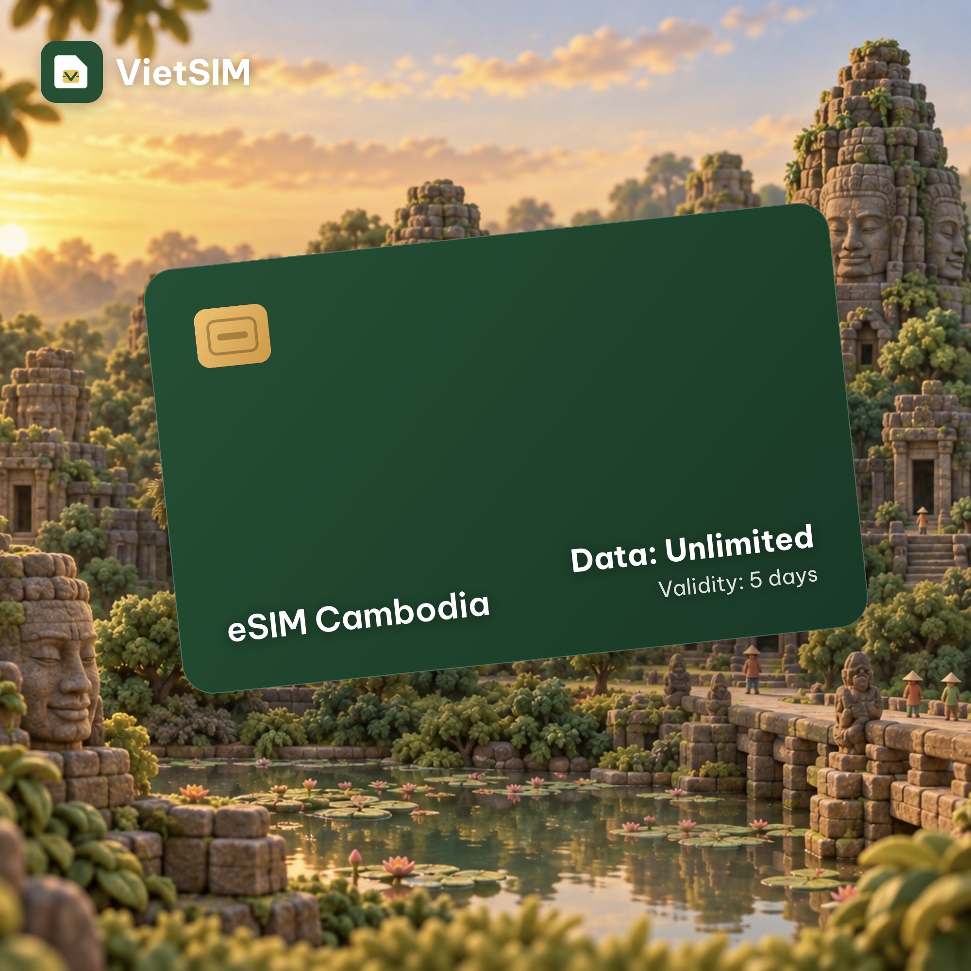 Cambodia eSIM Unlimited Data 5 days