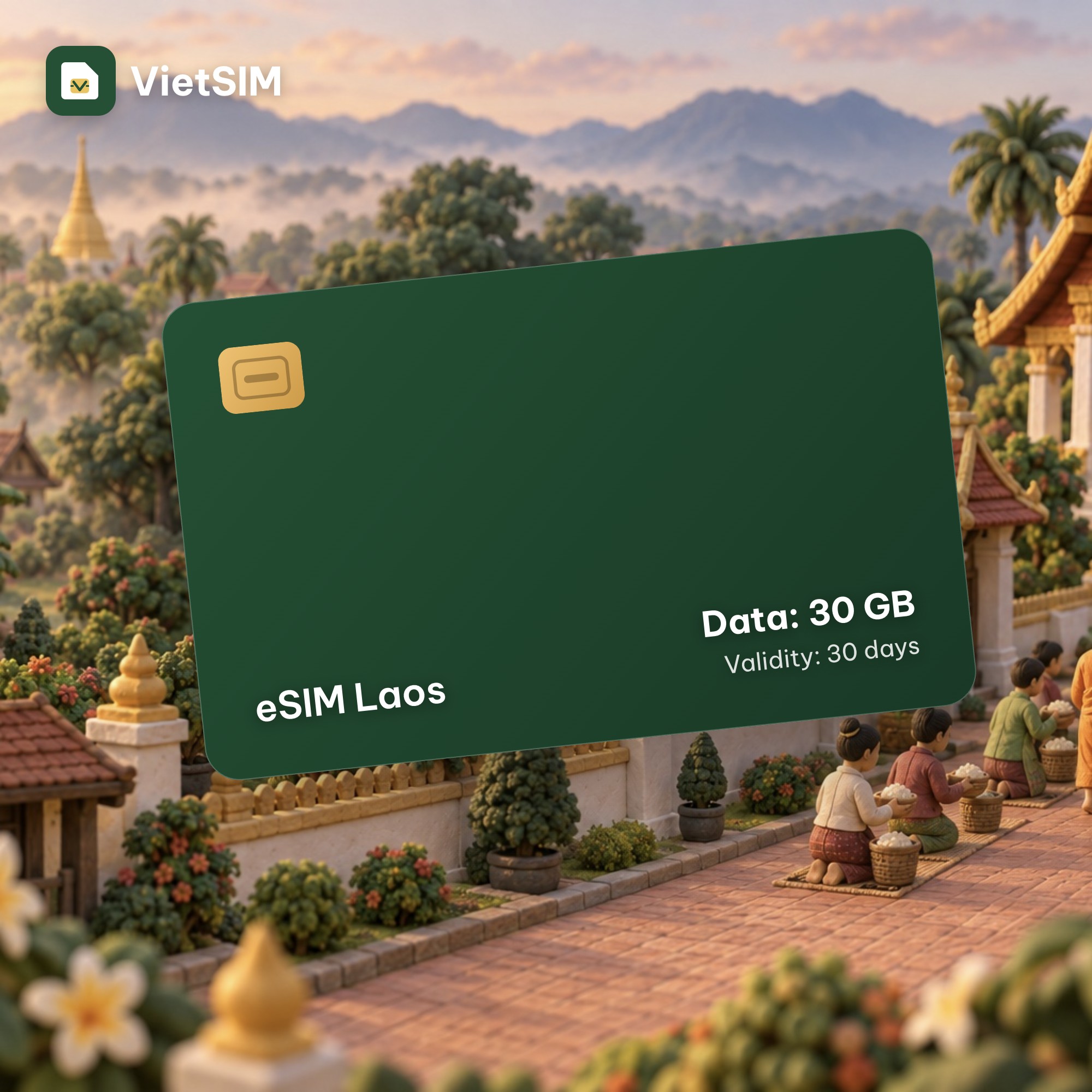 Laos Unitel eSIM 30GB 30 days