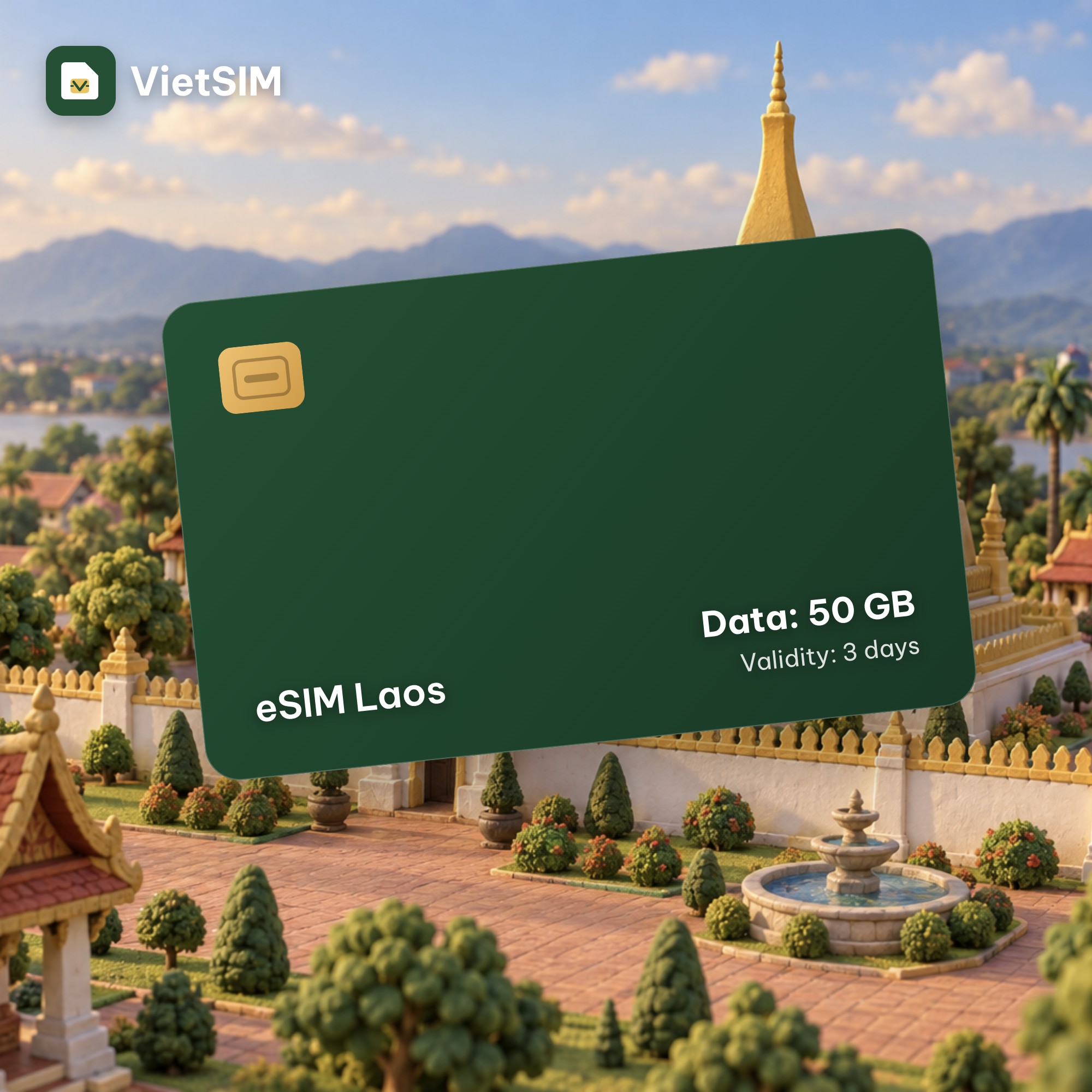 Laos eSIM 50GB 3 days