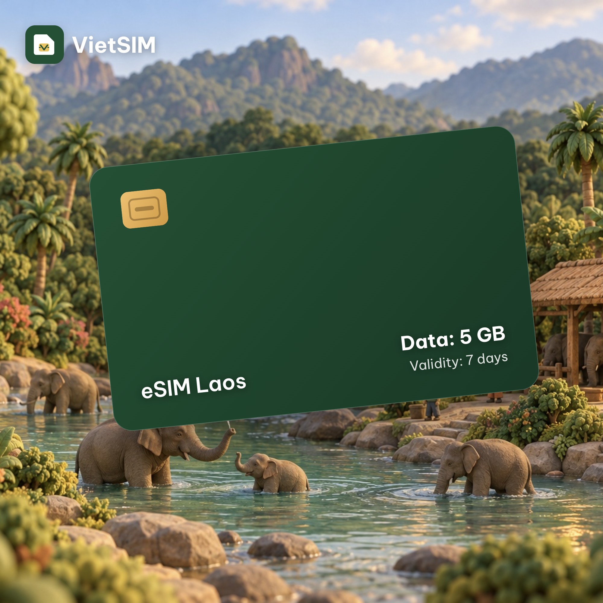 Laos eSIM 5GB 7 days