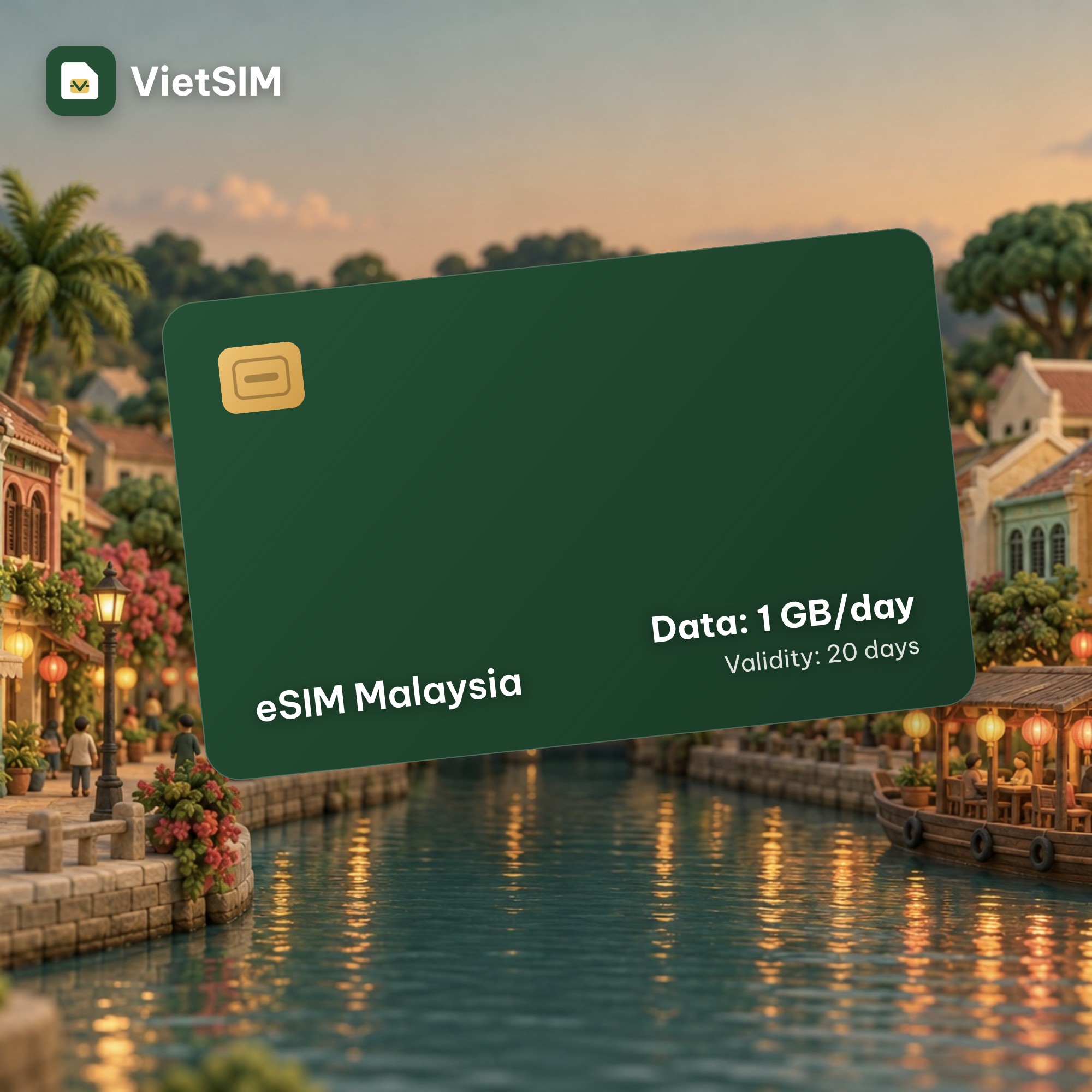 Malaysia eSIM Daily 1GB 20 days