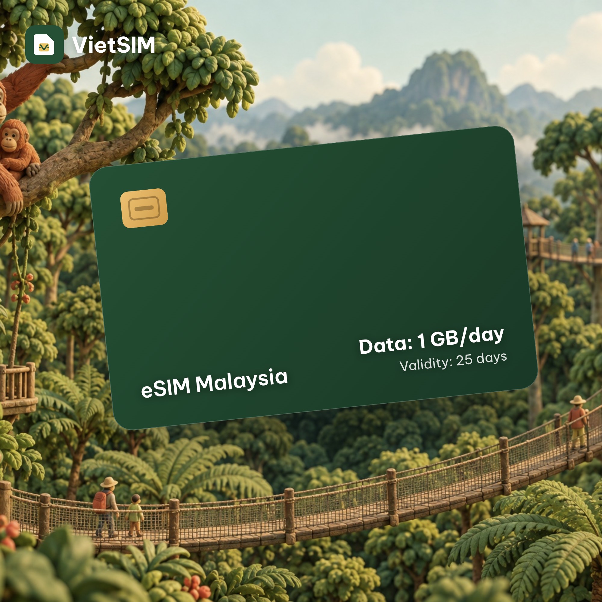 Malaysia eSIM Daily 1GB 25 days