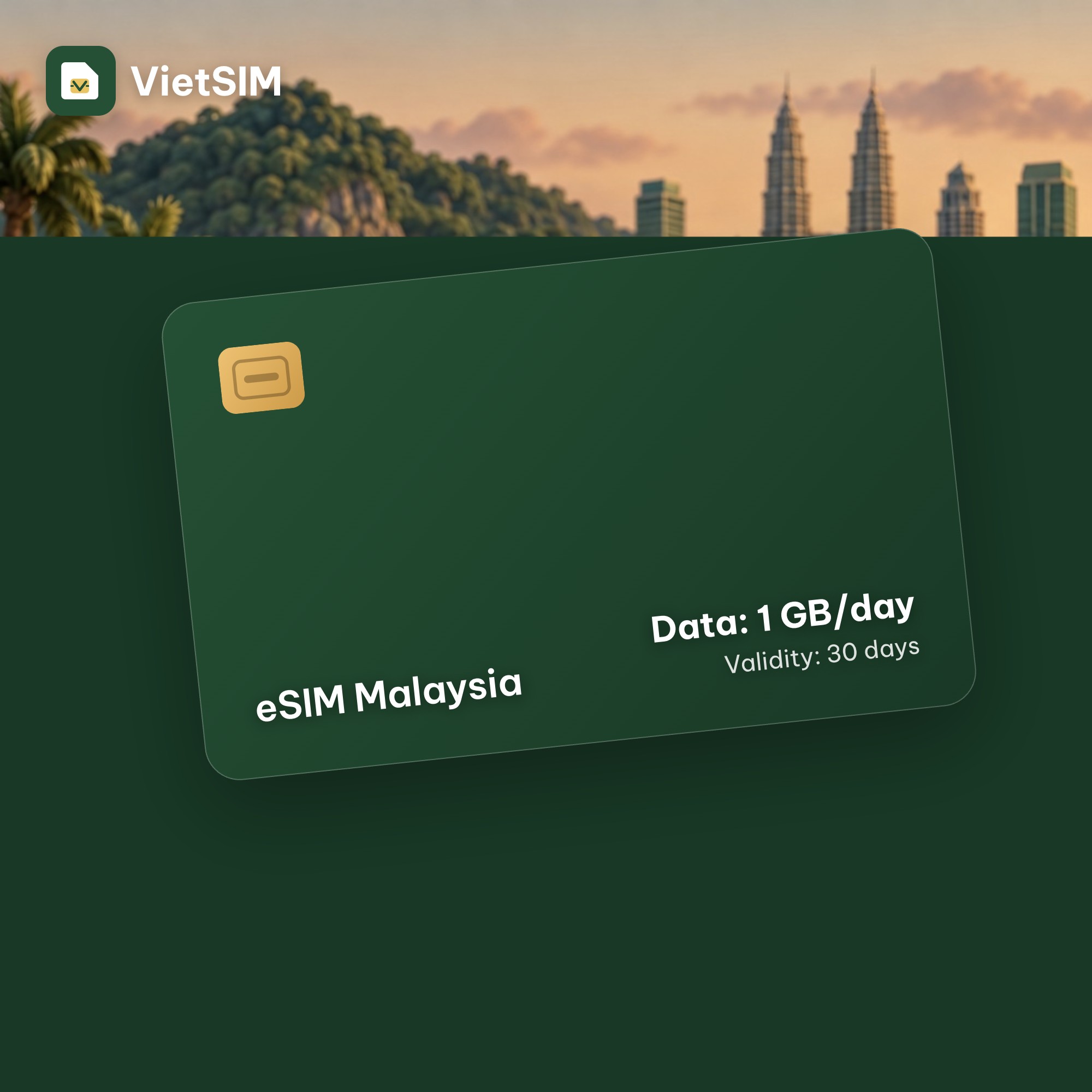 Malaysia eSIM Daily 1GB 30 days