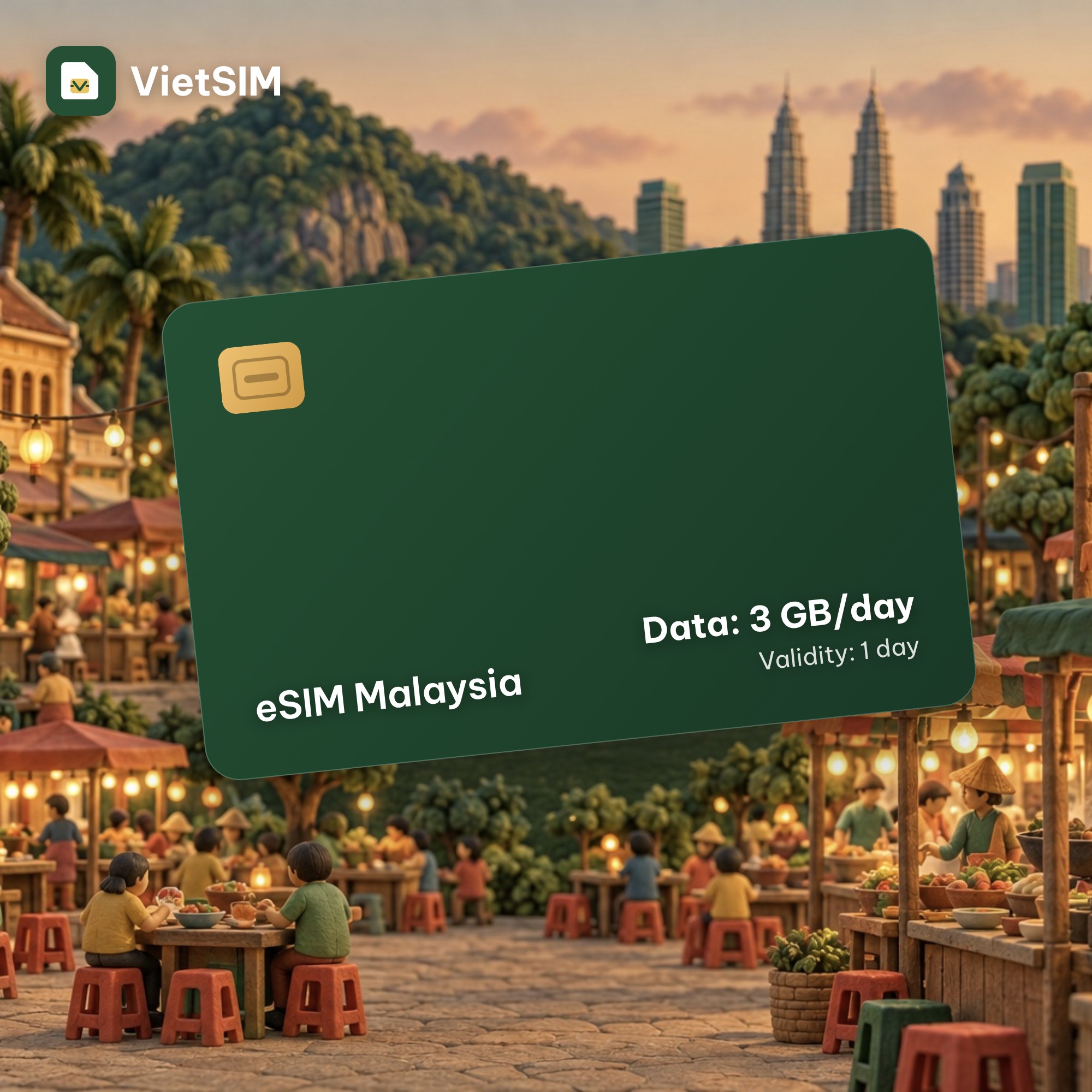 Malaysia eSIM Daily 3GB 1 day