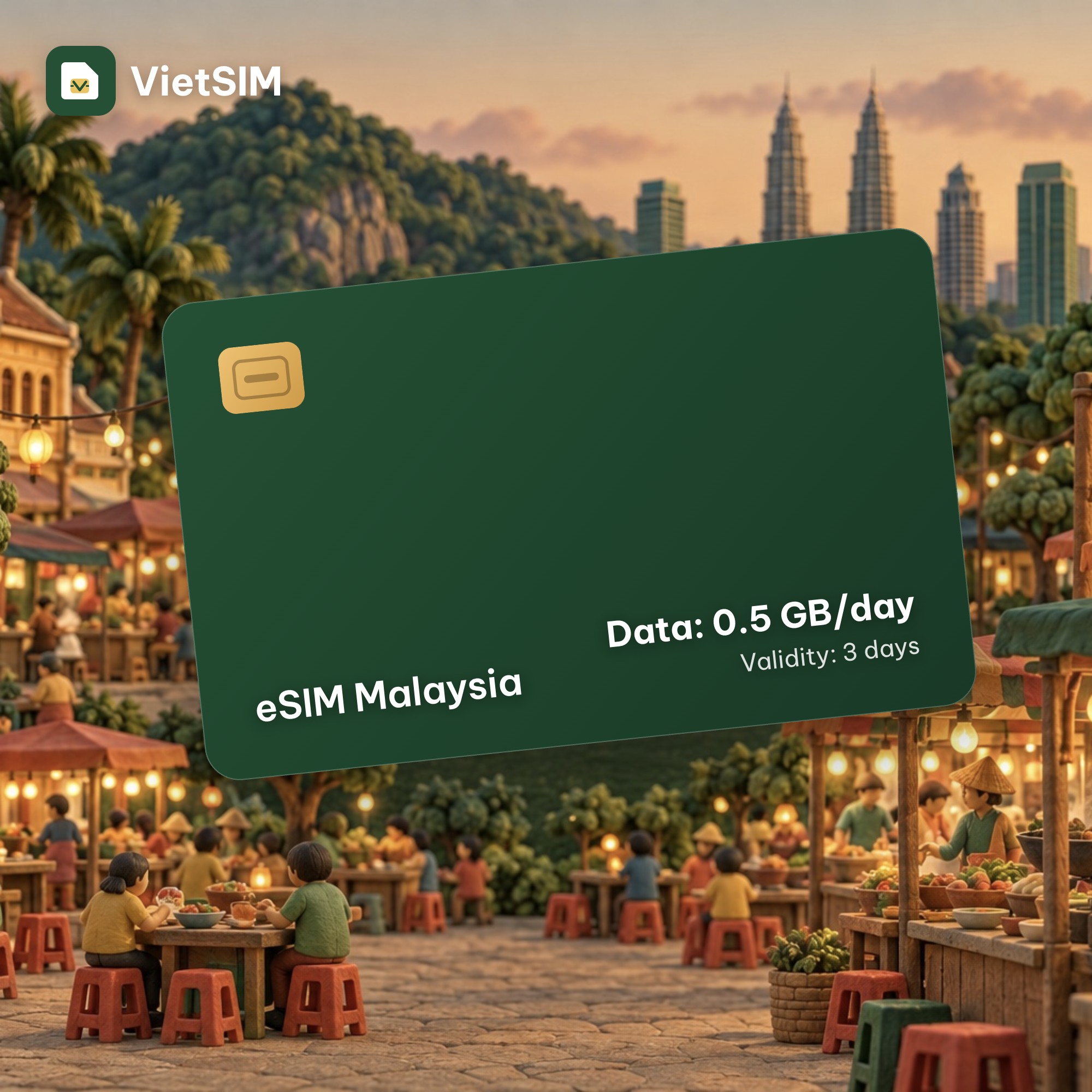 Malaysia eSIM Daily 500MB 3 days