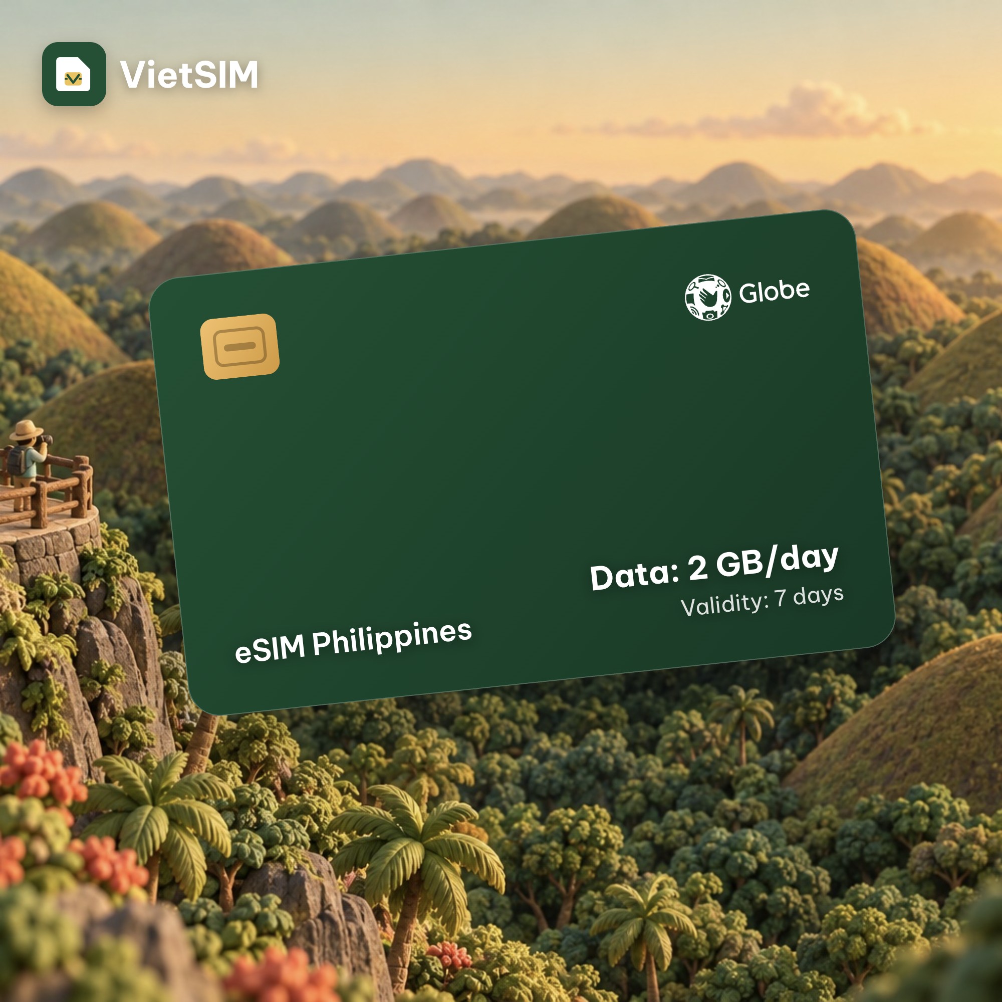 Philippines eSIM Daily 2GB 7 days