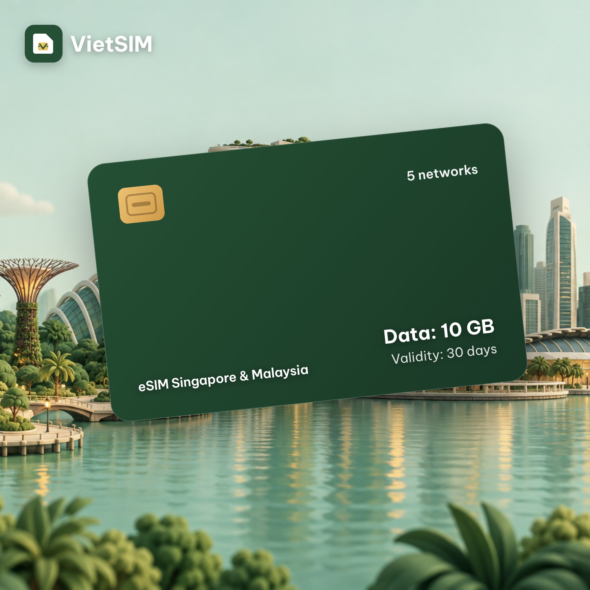 Singapore & Malaysia eSIM 10GB, 30 days