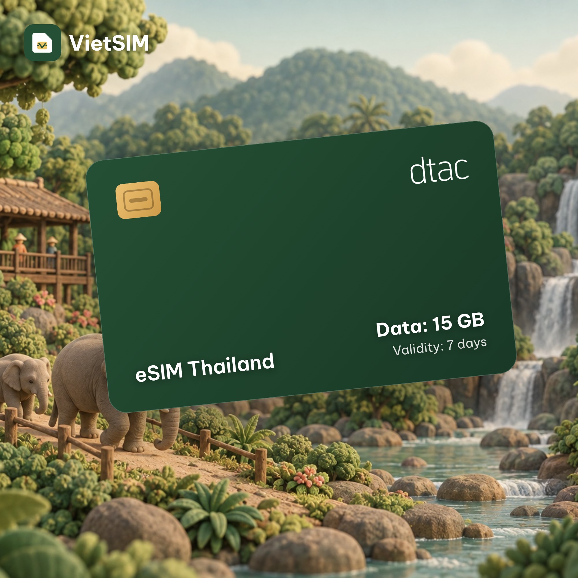 Thailand eSIM DTAC 15GB, 7 days