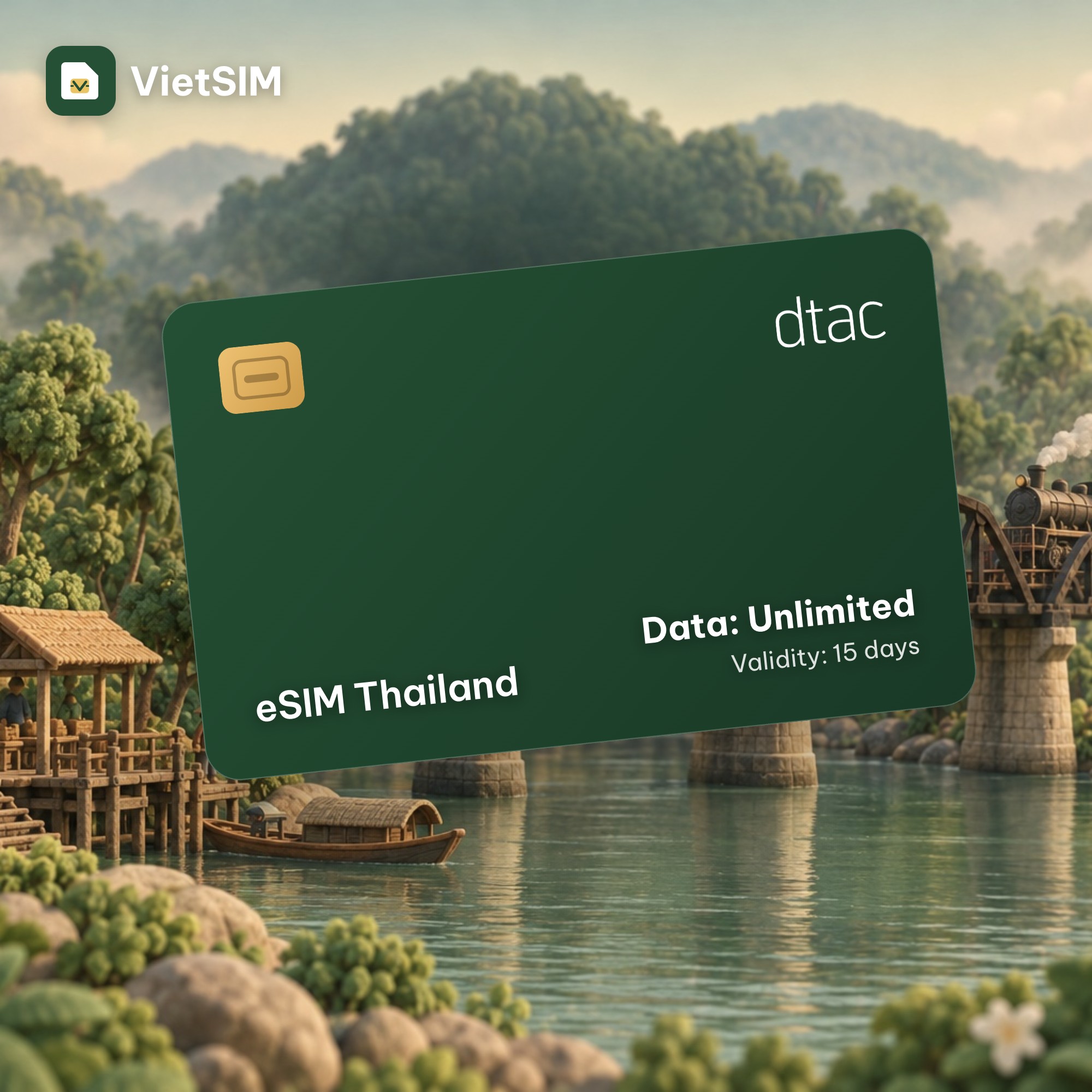 Dtac Thailand eSIM Unlimited Data & Calls 15 days