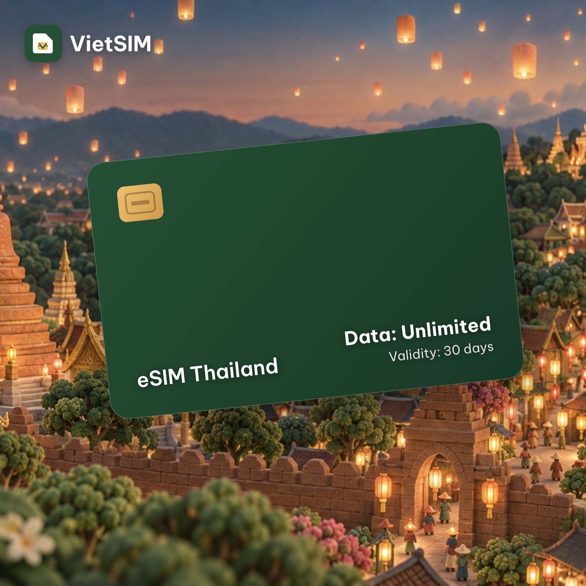 TRUE Thailand eSIM Unlimited Data 30 days, local mobile calls & 100THB for calling