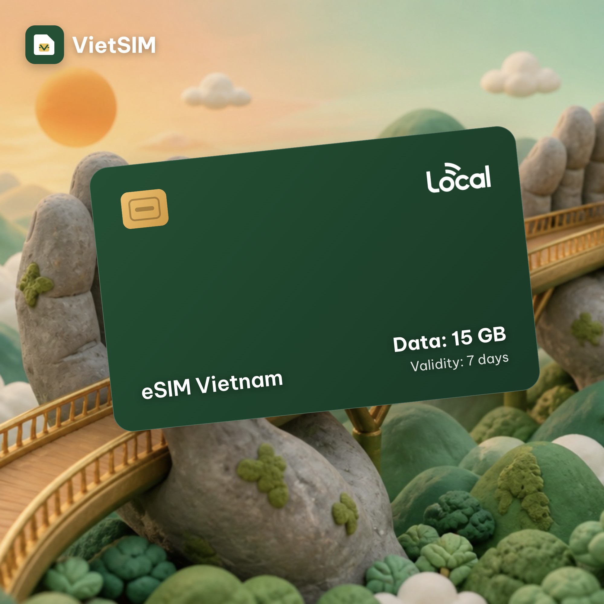Vietnam eSIM Local (MobiFone) 15GB, 7 days