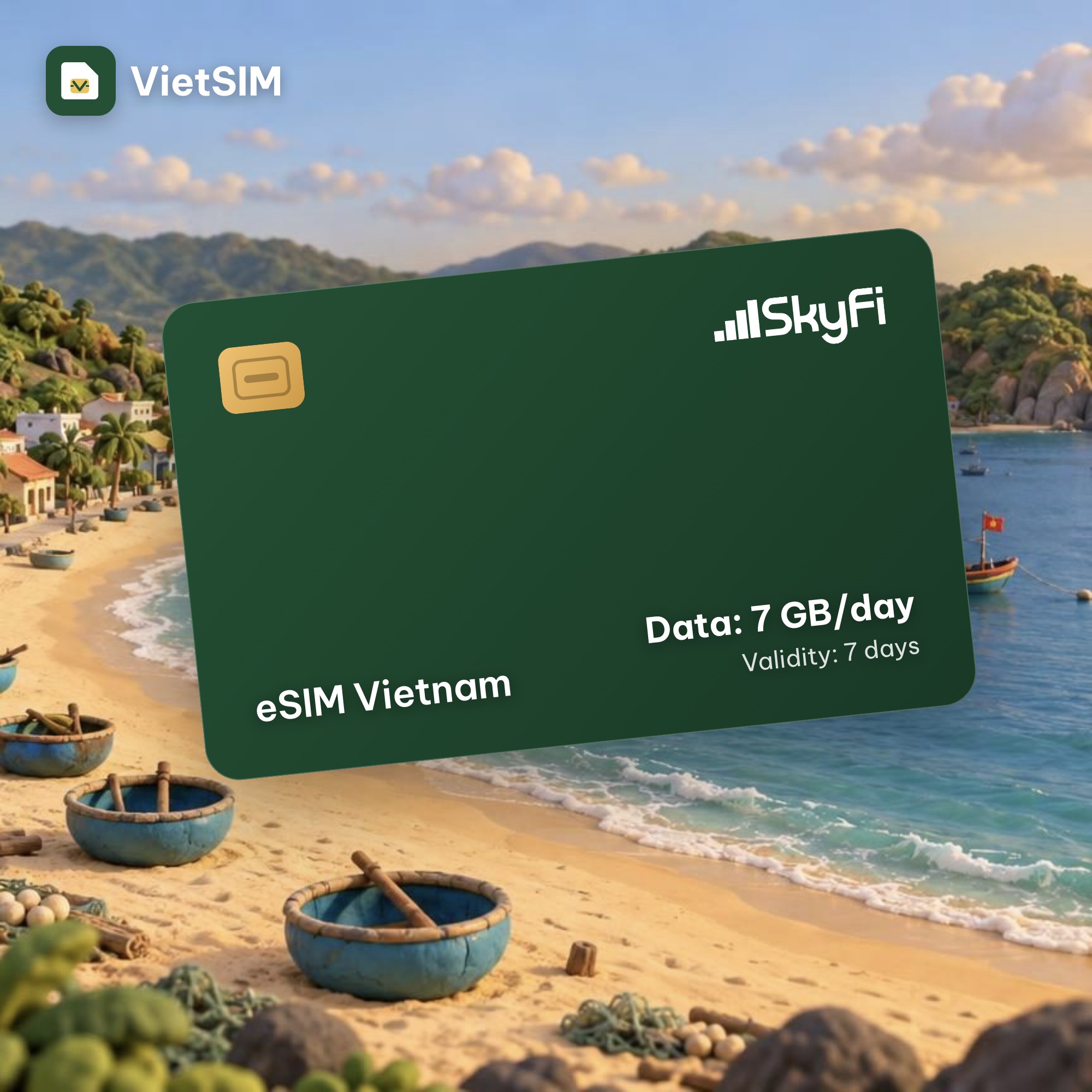 Vietnam Skyfi eSIM Daily 7GB - 7 days