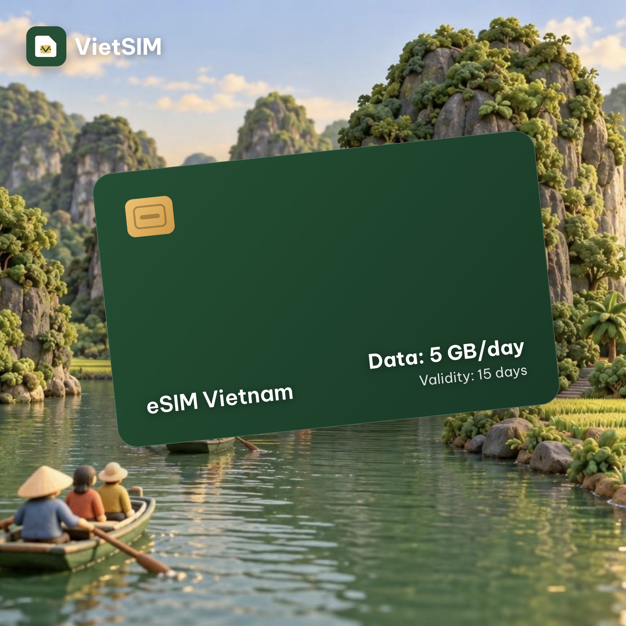 Vietnam eSIM Viettel 5GB/day, 15 days