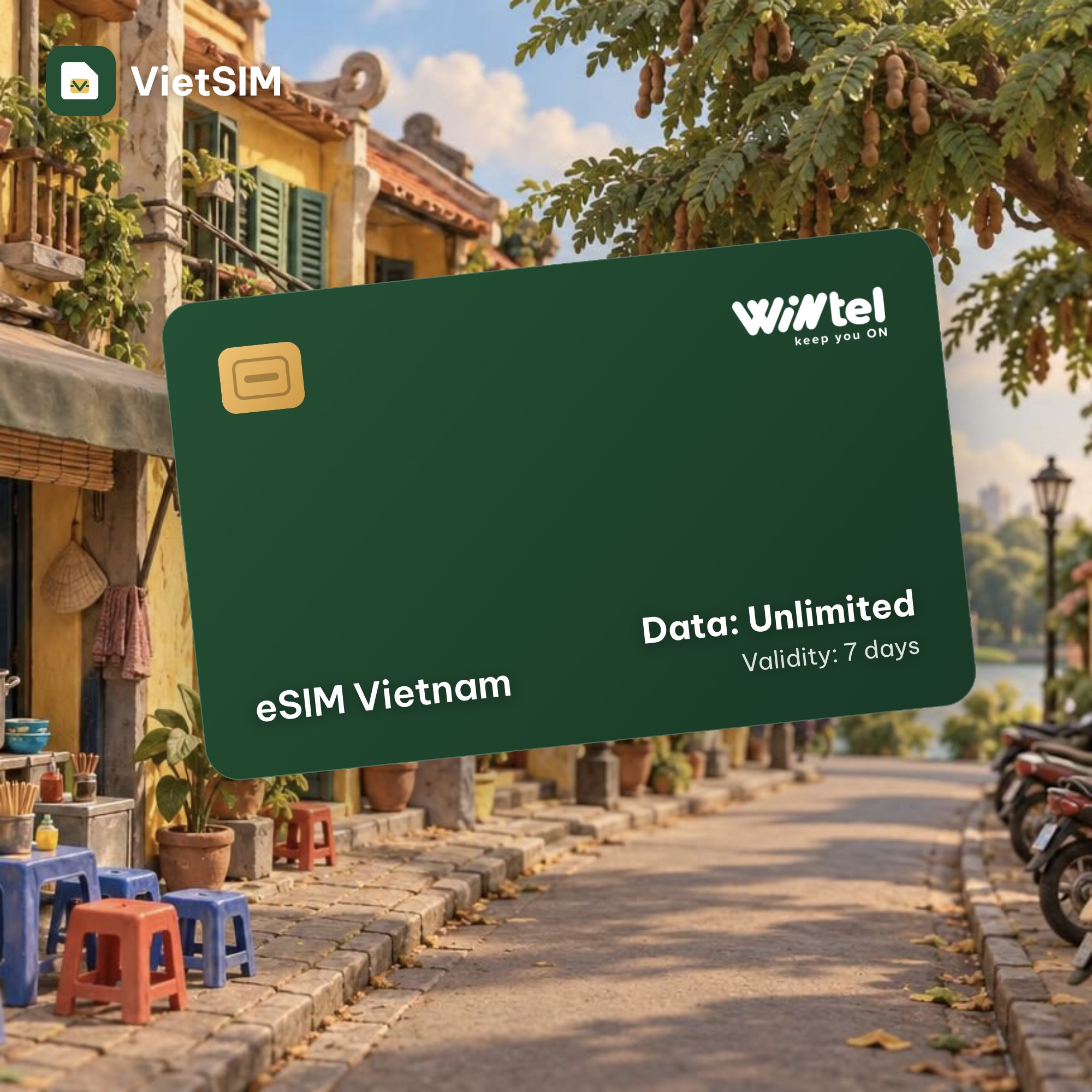 Vietnam eSIM Wintel Unlimited data, 7 days