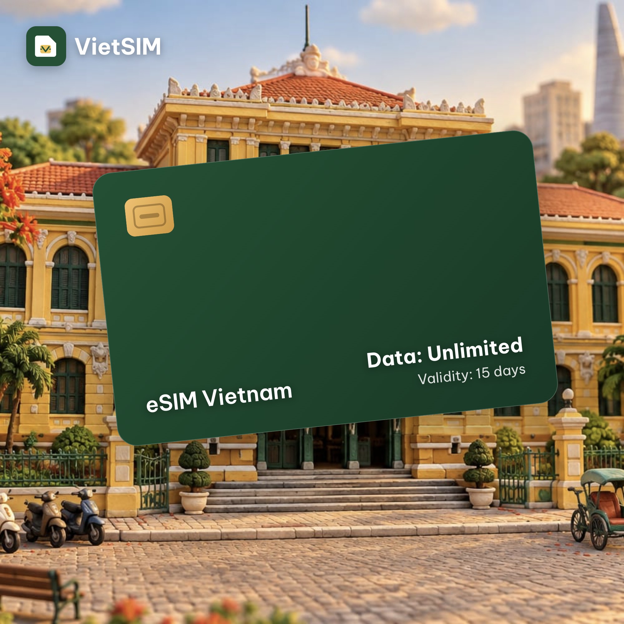Vietnam eSIM Wintel Unlimited data, 15 days
